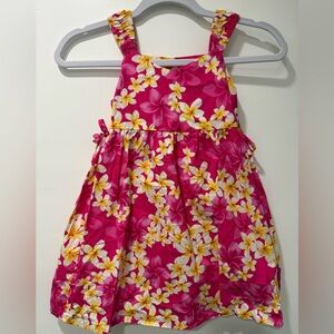 Girls Hot Pink Hawaiian Dress by RJC Made in Hawaii 6X 100% Cotton